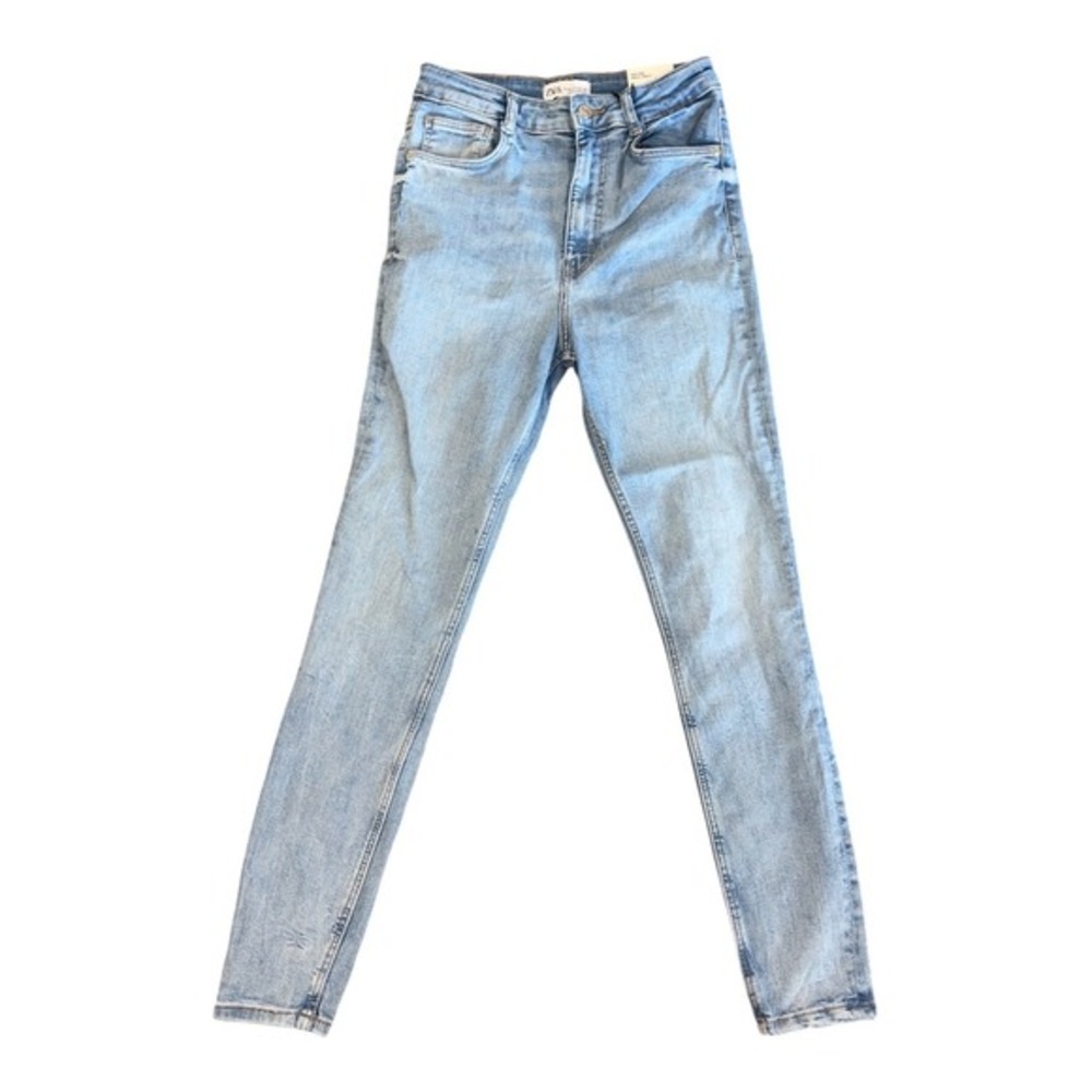 Zara Sculpt High‎ Rise Ankle Skinny Jeans Light Blue Wash Size 6 0774/051/406